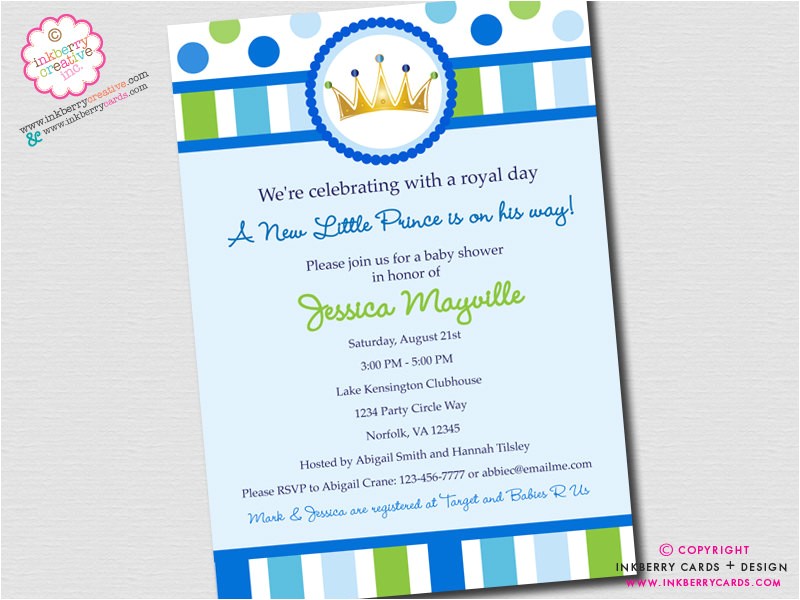 little prince baby shower invitation