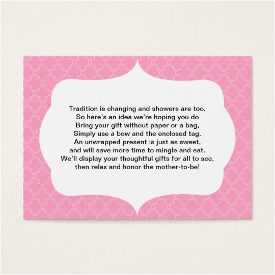 invitation wording no wrapping paper