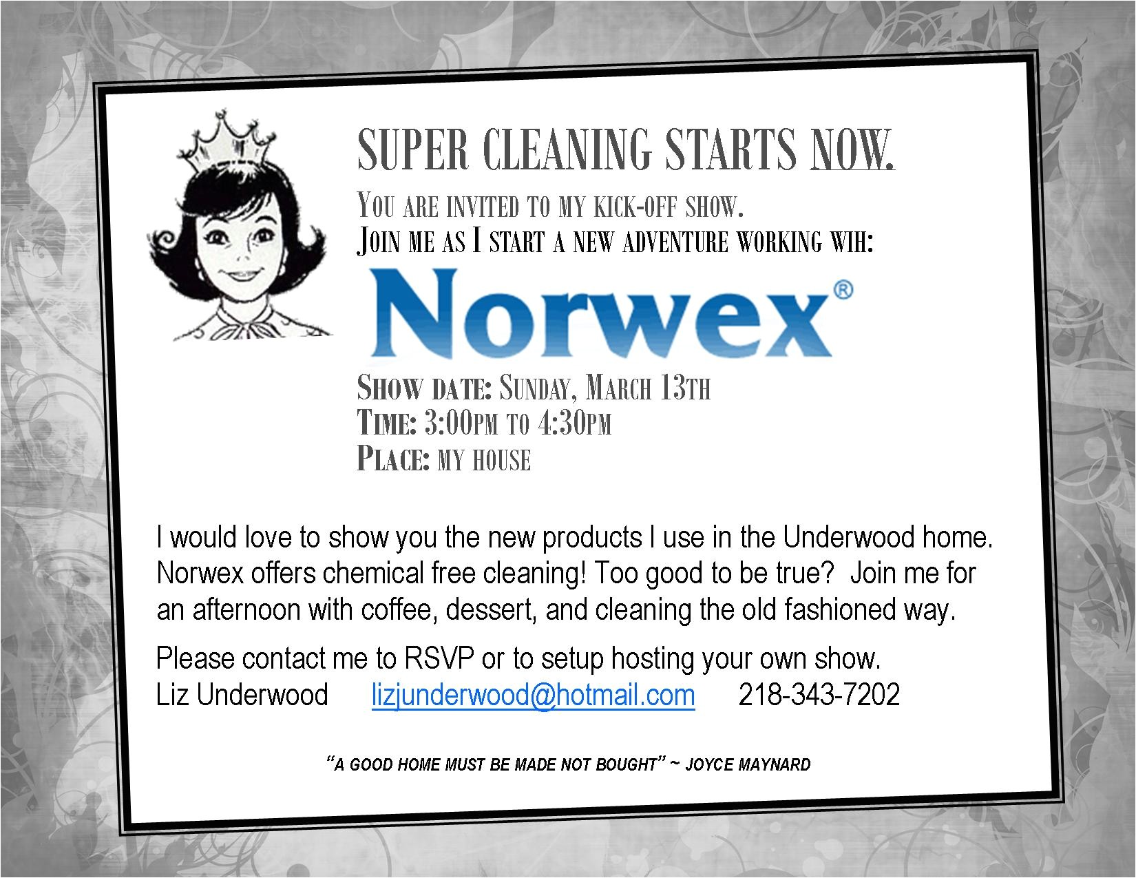 norwex party invitation