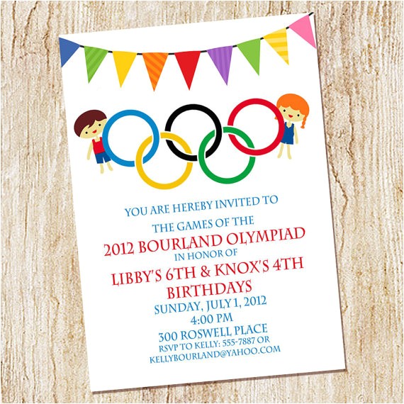 olympic party invitation olympics
