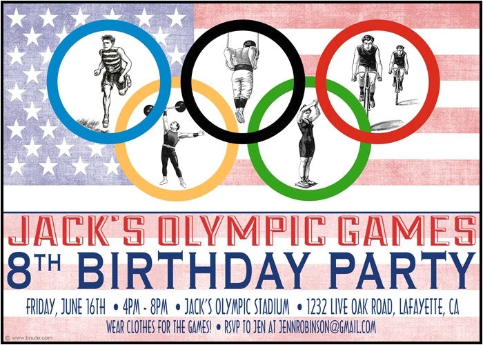how to throw olympic themed birthday party