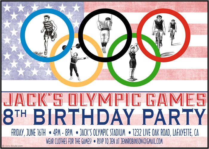 summer olympics party invitations