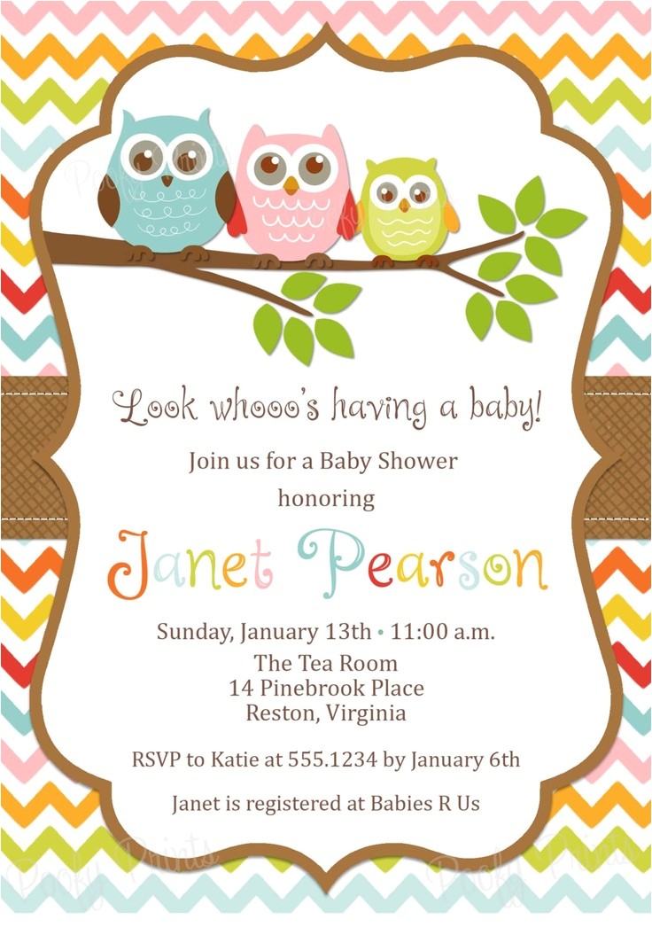 etsy baby shower invitations