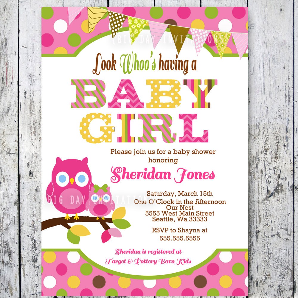 owl baby shower invitations baby shower