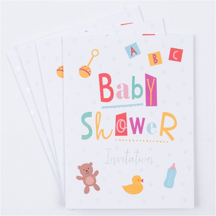 abc baby shower invitations pack of 10
