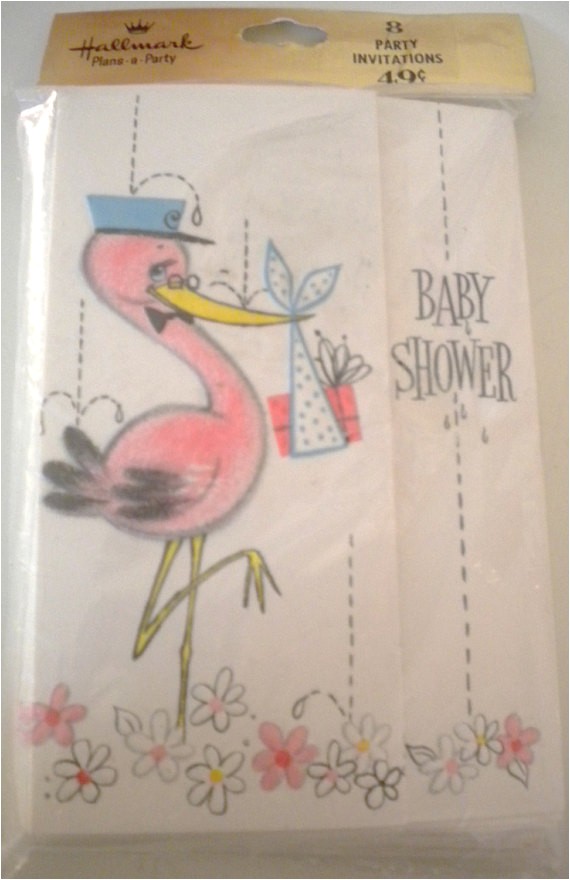 vintage hallmark baby shower invitations