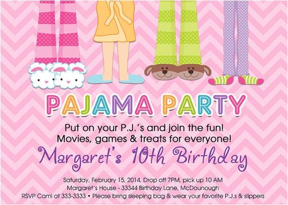 Pajama Party Invitations For Adults