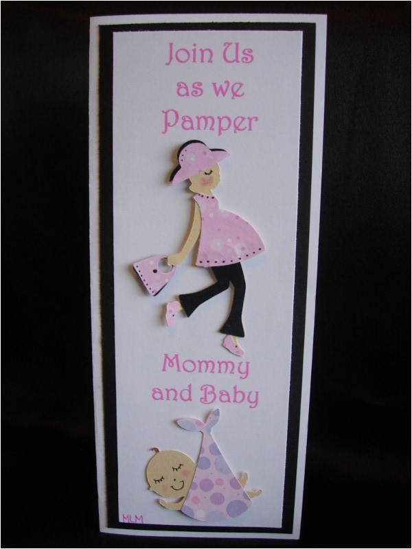 pamper mommy and baby shower invitation
