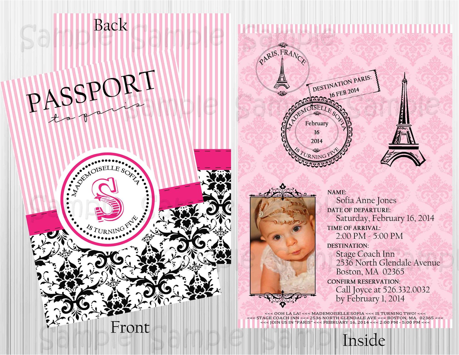 Paris Passport Baby Shower Invitations Parisian Baby Shower Invitations