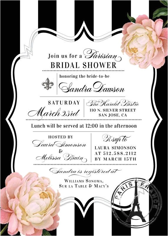 french bridal showers