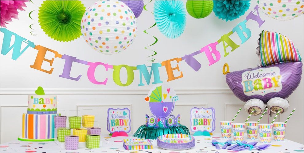 bright wel e baby shower decorations