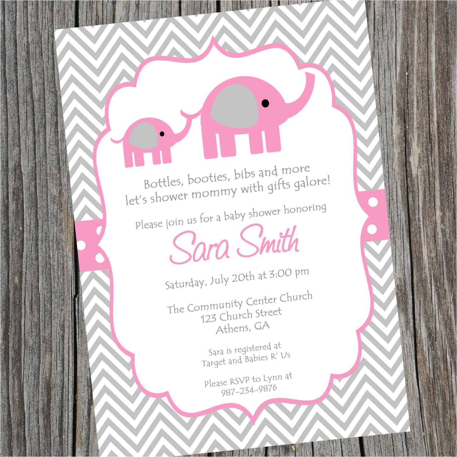 elephant baby shower invitations party city