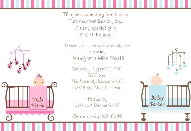 cute baby shower invitations for twins