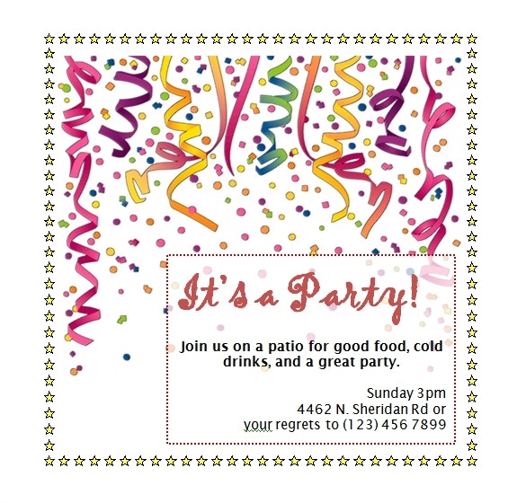 party invitation templates word
