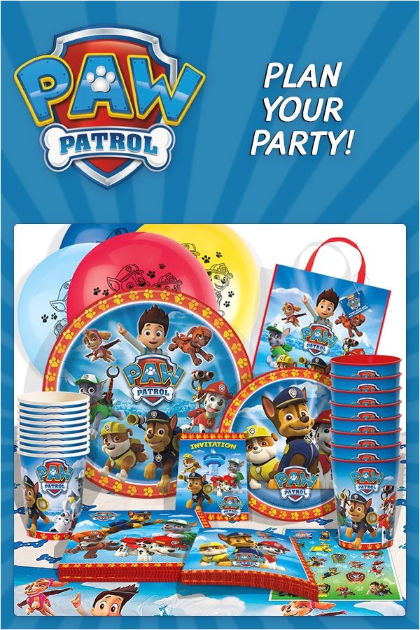 paw patrol party supplies