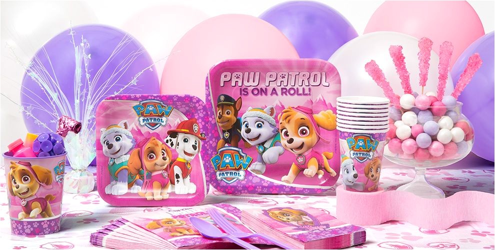 pink paw patrol party supplies