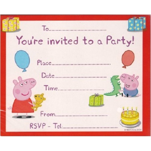 Peppa Pig Birthday Party Invitation Template Free Peppa Pig Birthday Invitations Template