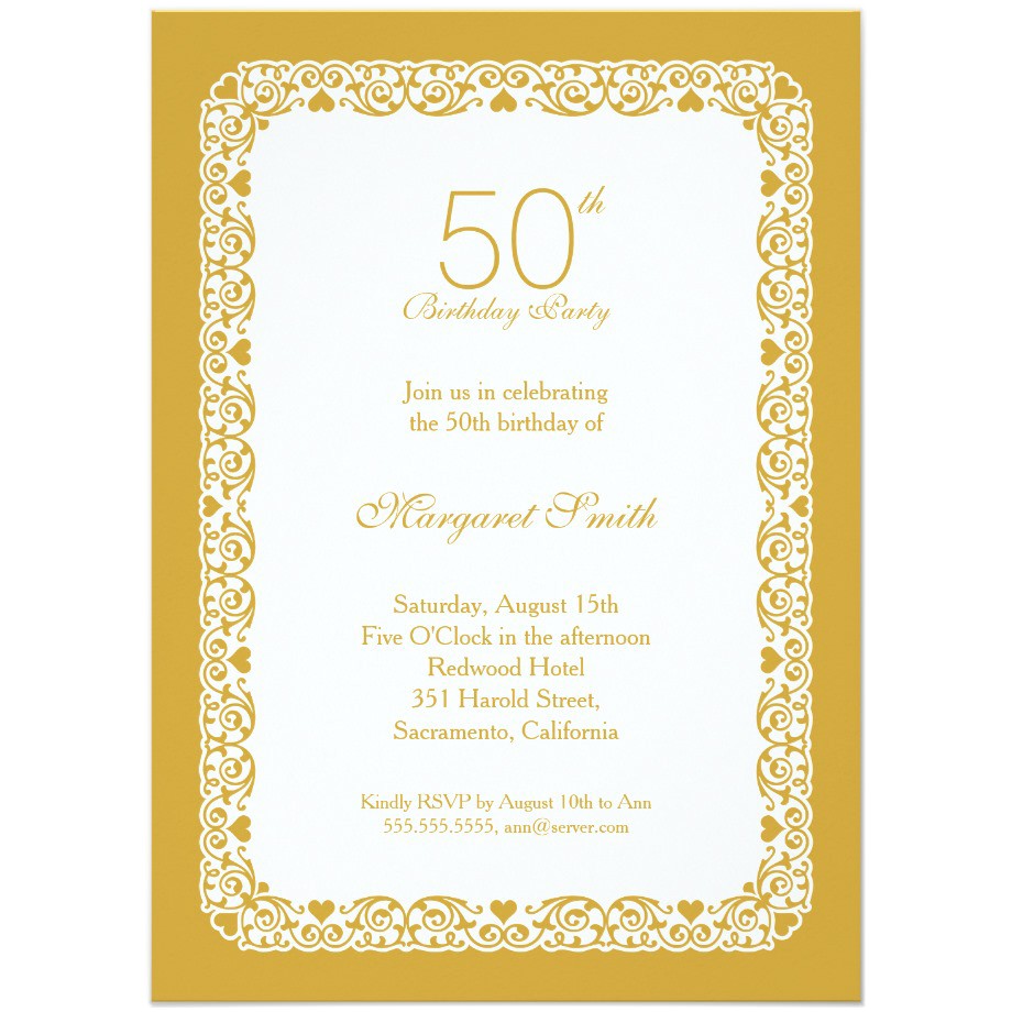 50 birthday invitations