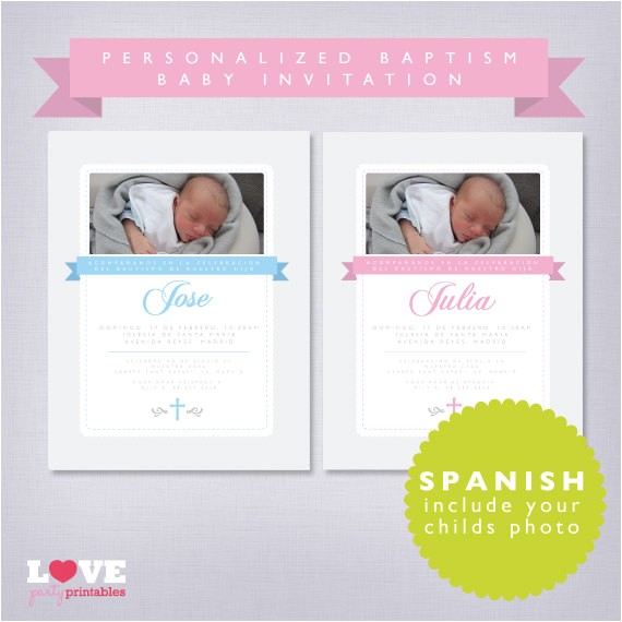 spanish personalized baptism printable