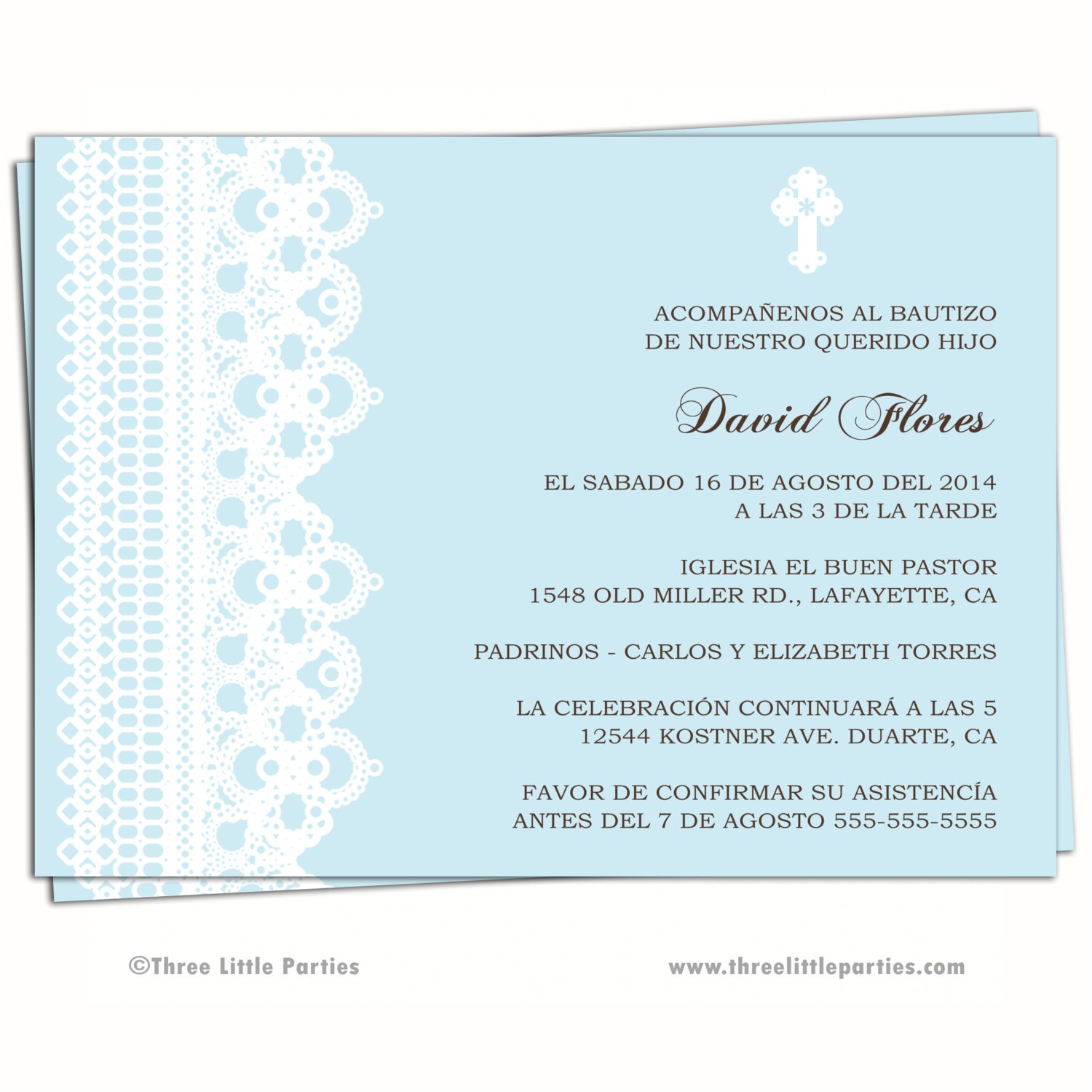 spanish baptism invitation printable