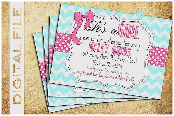 pink and aqua baby shower invitations