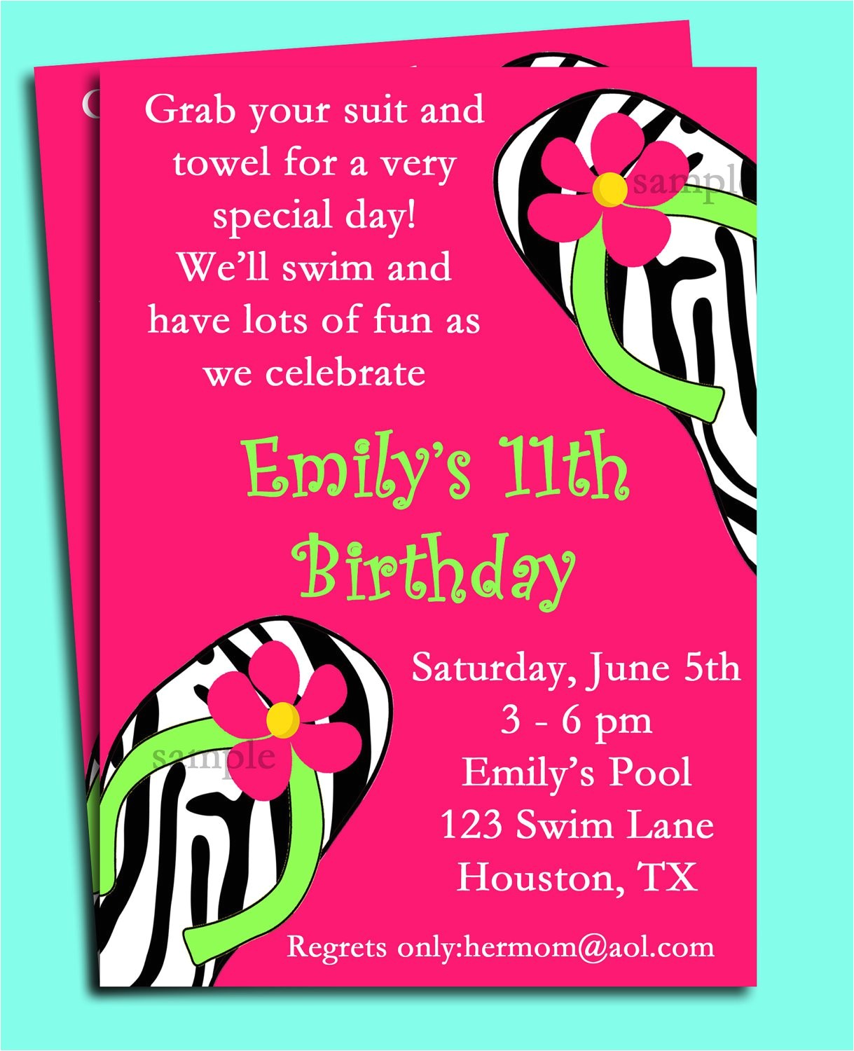 pool party birthday invitation wording