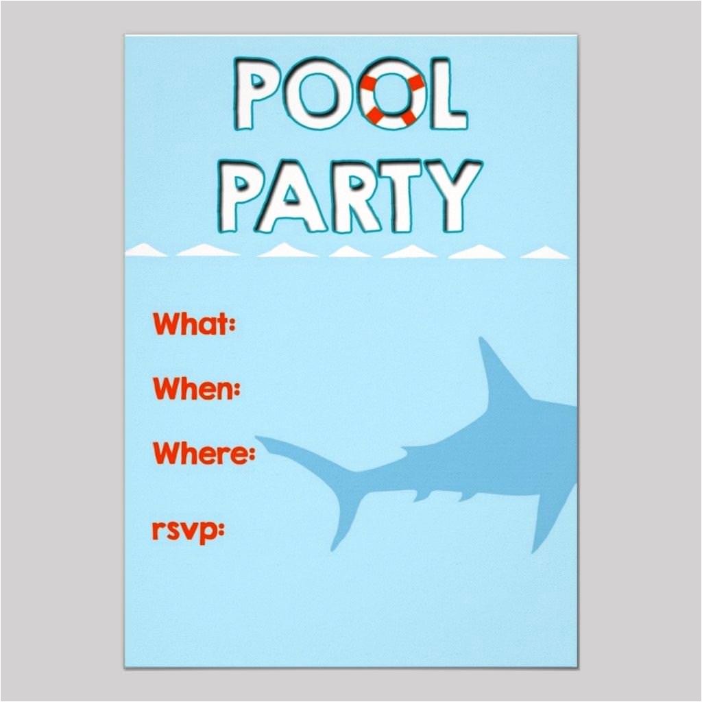 free pool party invitation templates
