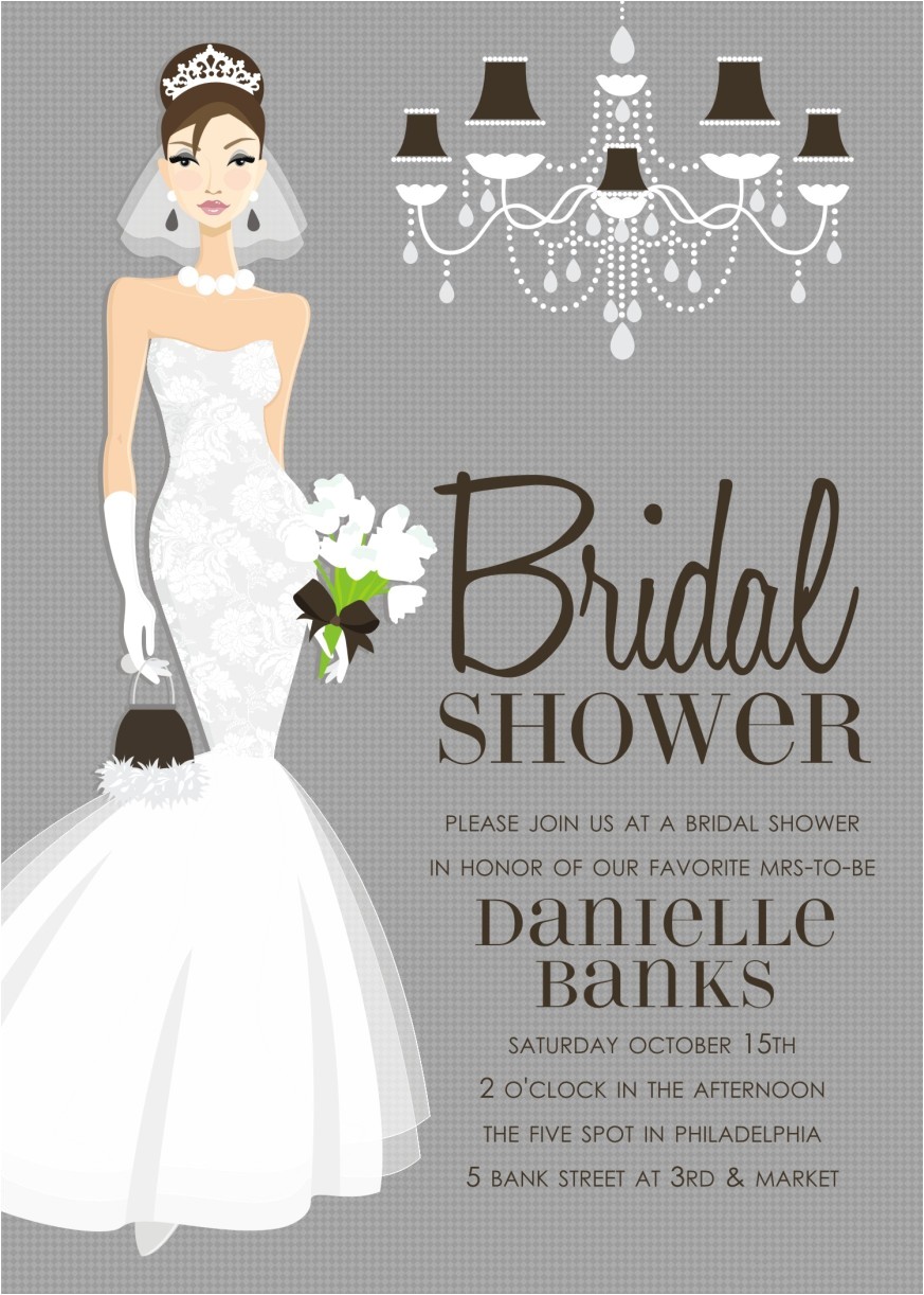 Pre Printed Bridal Shower Invitations In 298