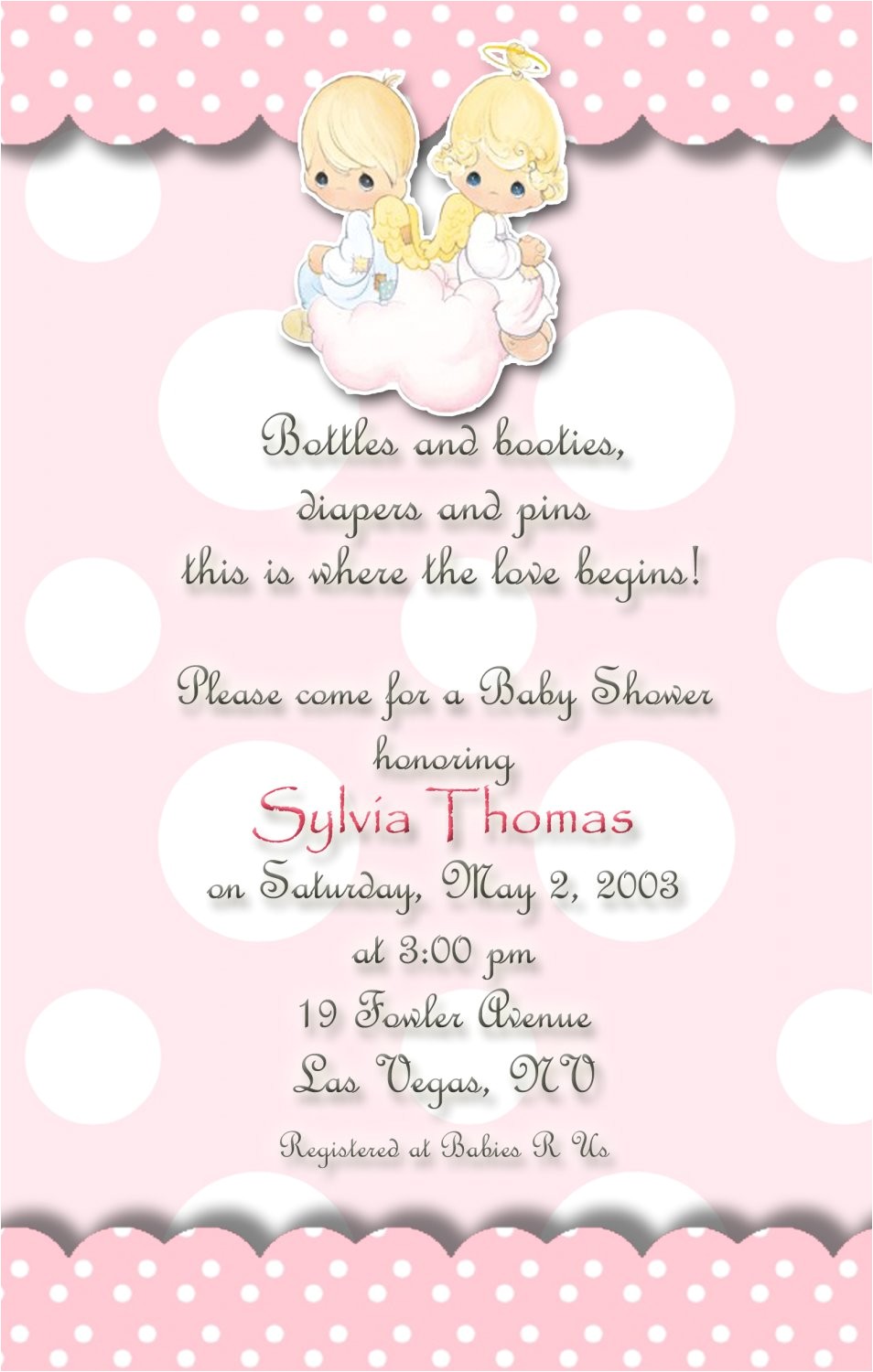 angels precious moments baby shower