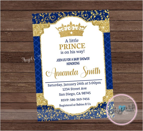 little prince baby shower invitation