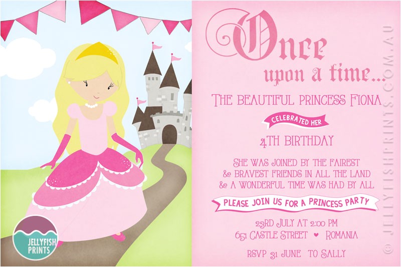 princess party invitation wording