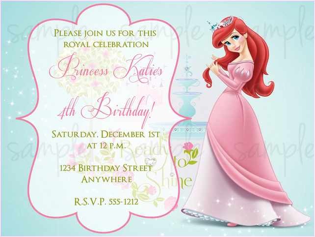 1st birthday princess invitation wording