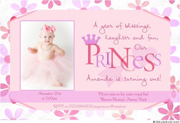 flower princess birthday invitation