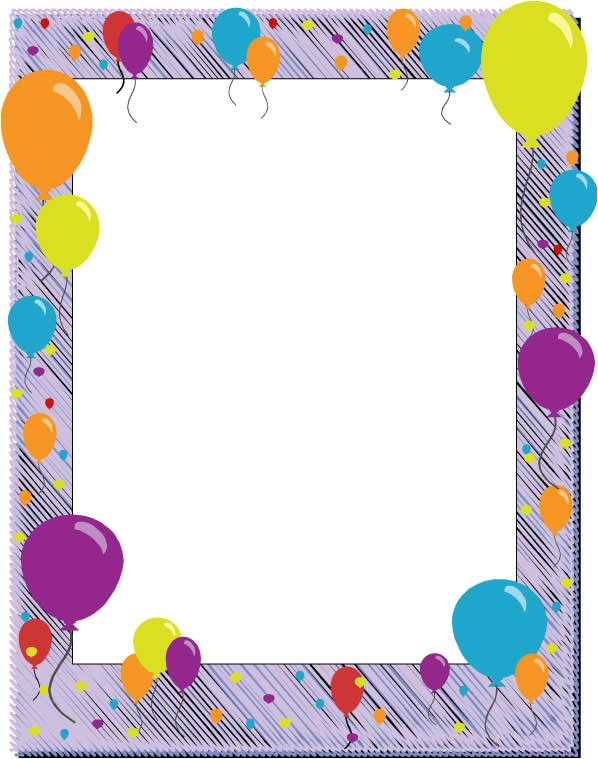 Printable Birthday Invitation Borders and Frames 6 Free Borders for Birthday Invitations