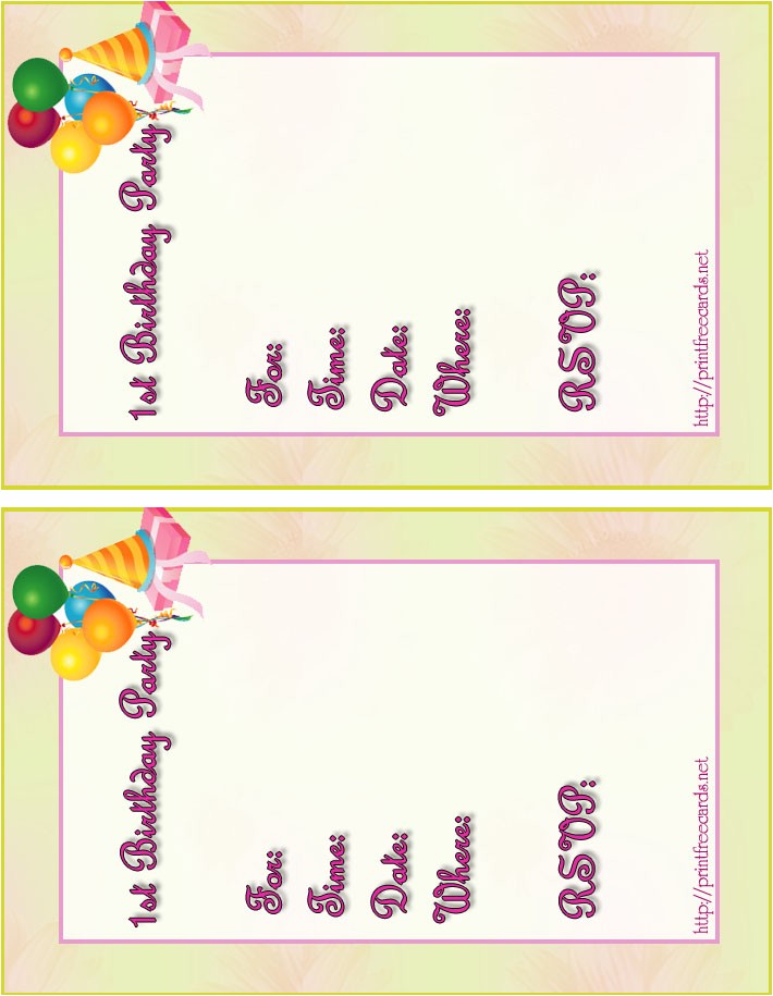 10 personalized printable birthday party invitations