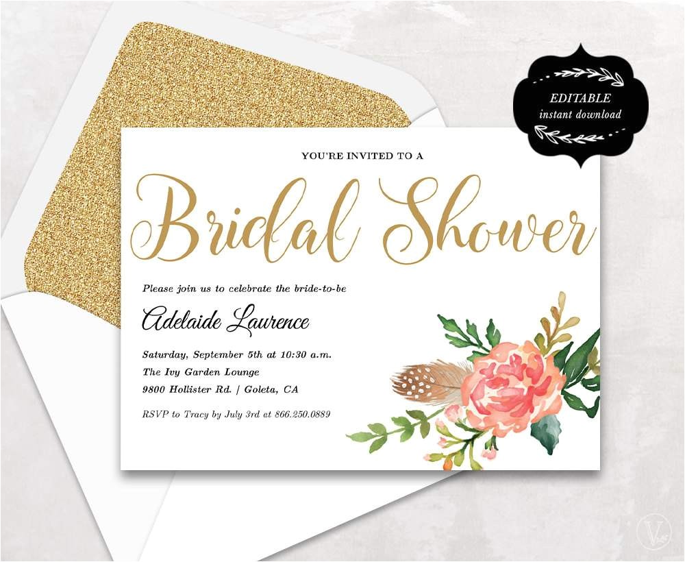 wedding shower invitation templates