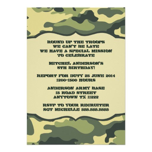 free printable camouflage invitations