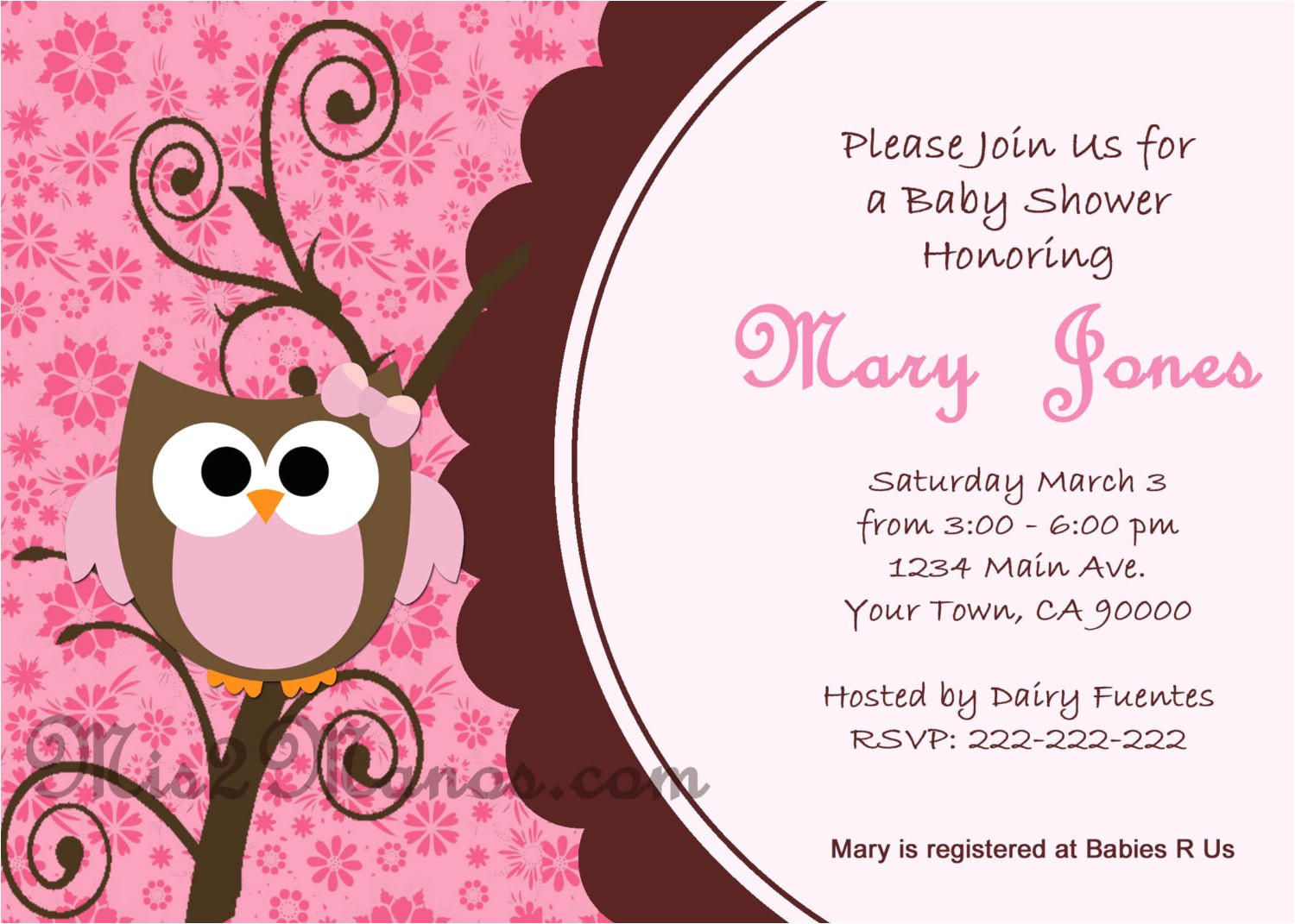 baby shower owl invitations printable
