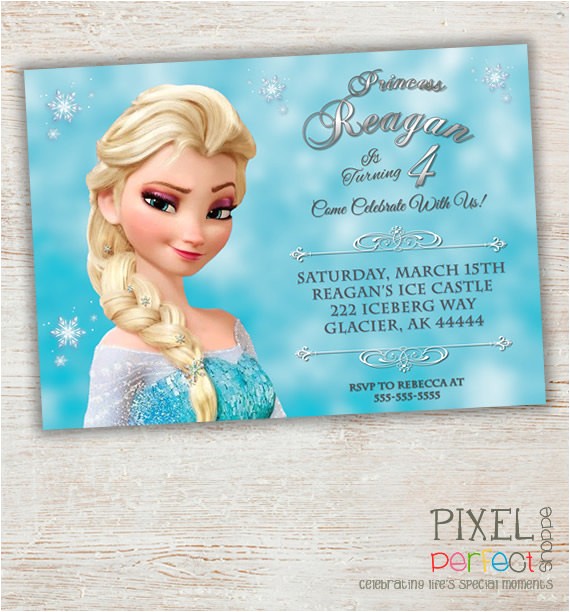 frozen printable invitation custom