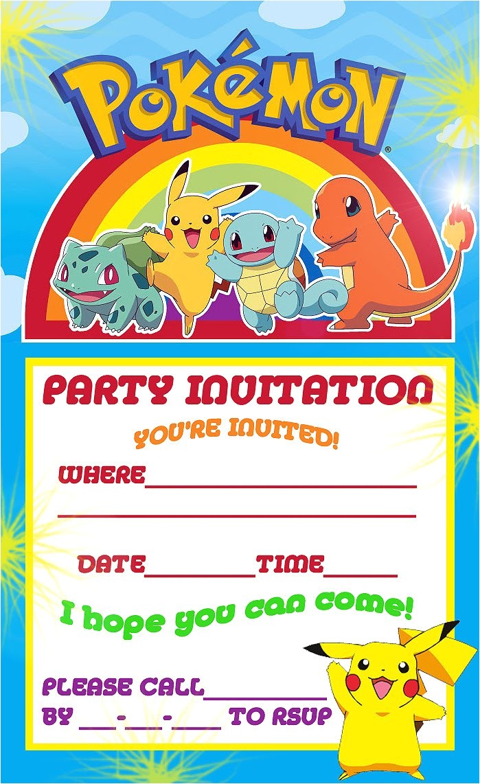 pokemon theme for a kids birthday party