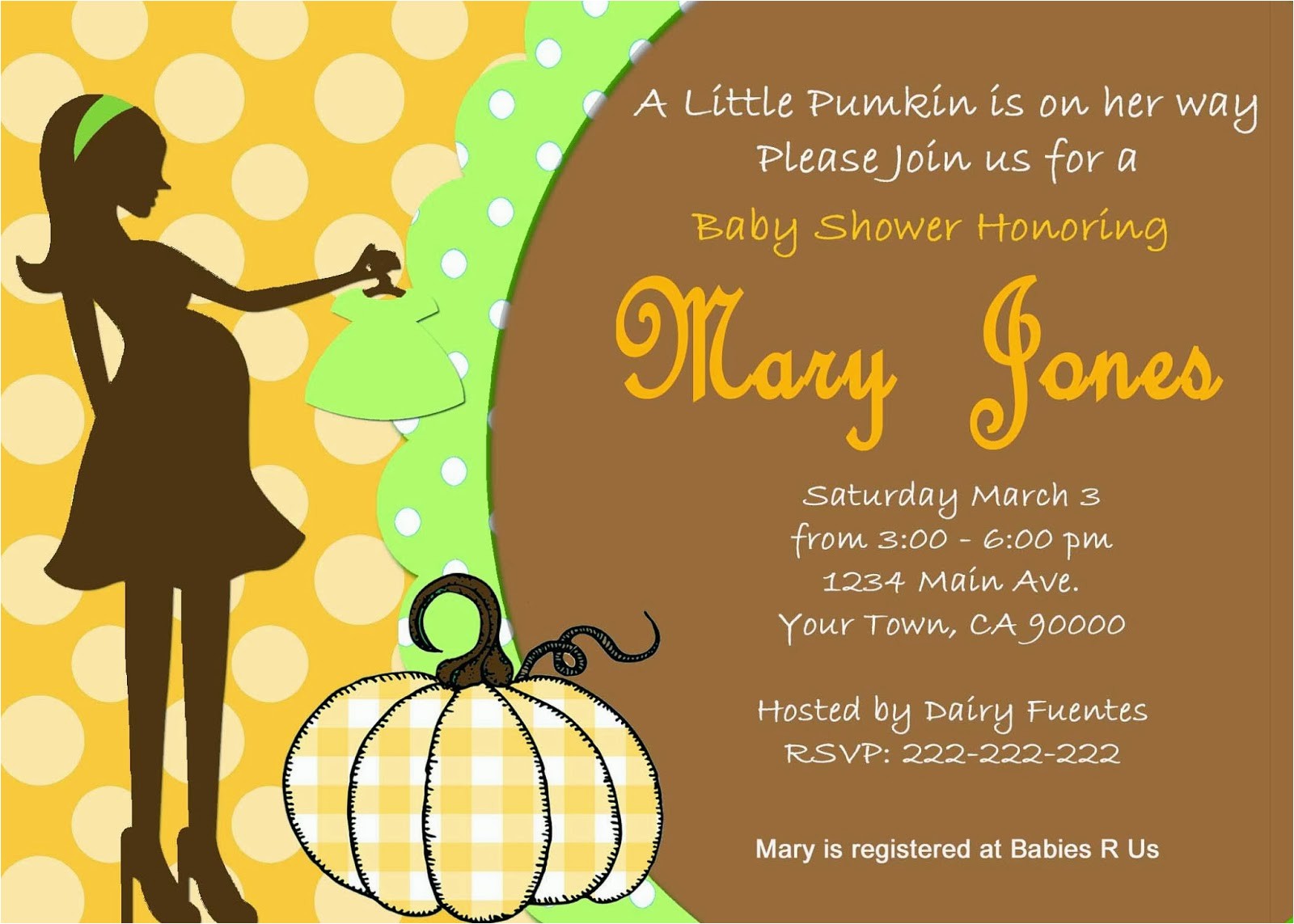 pumpkin baby shower invitations
