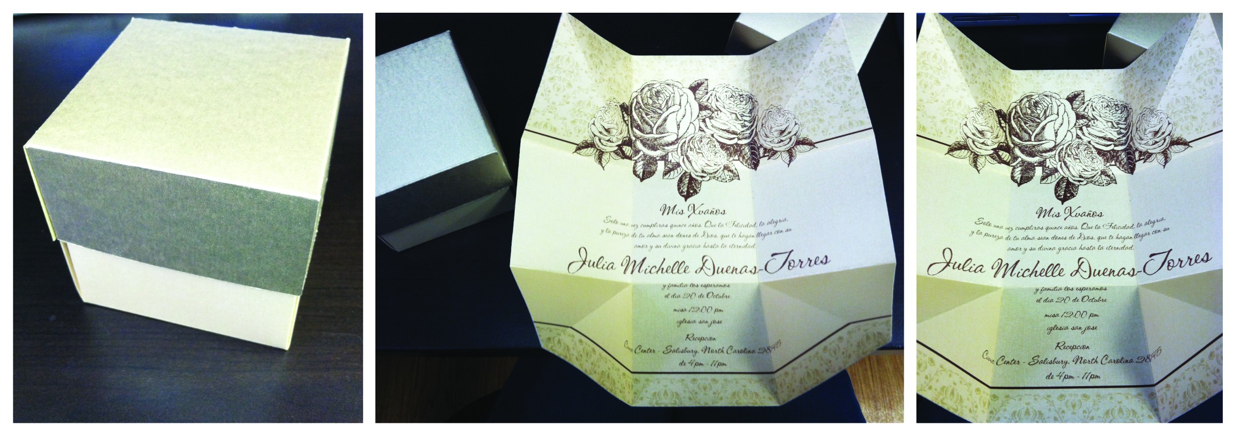 quinceanera box invitations