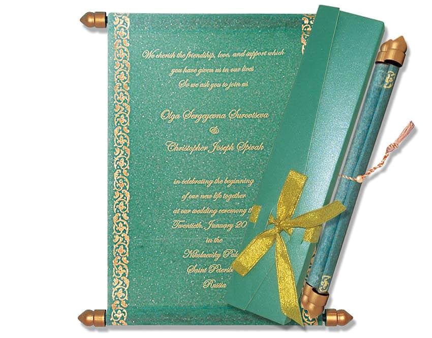 scroll invitations for quinceaneras