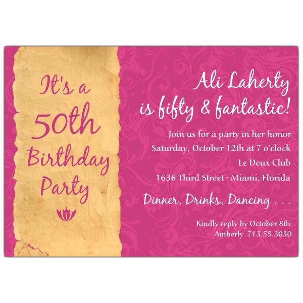quotes for 50th birthday invitations