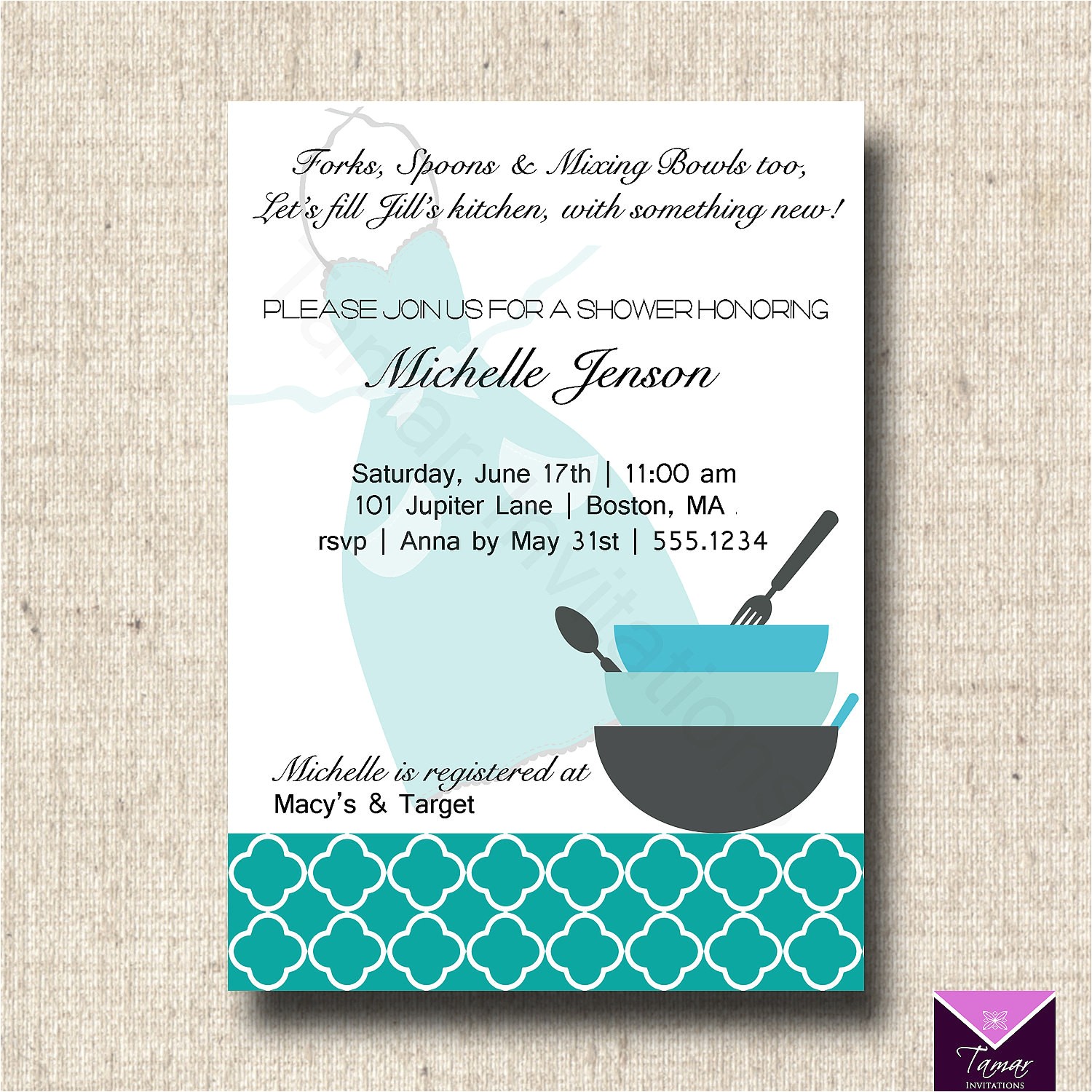 printable bridal shower invitation and