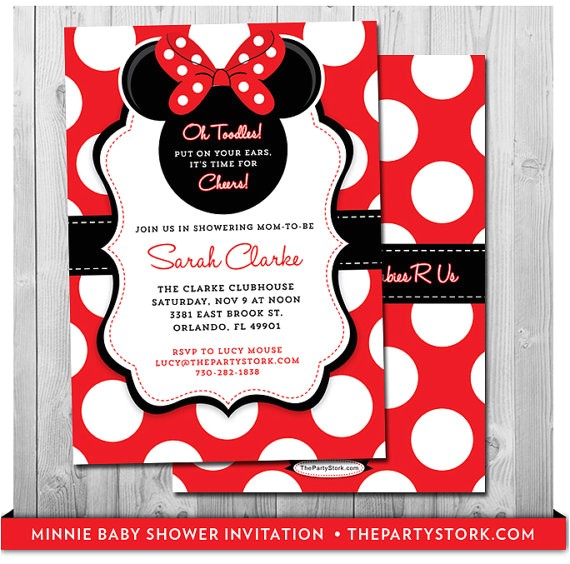 minnie mouse baby shower invitation printable 7