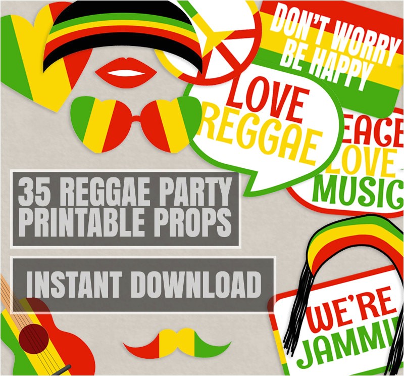 35 reggae props printables reggae photo