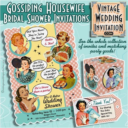 vintage bridal shower invitations