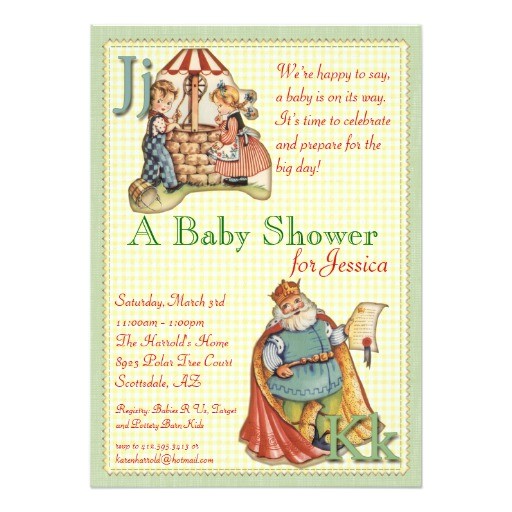 nursery rhyme baby shower invitation