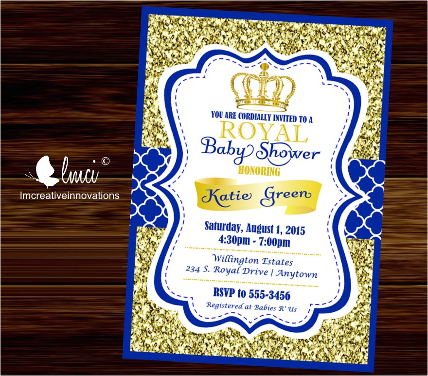 royal baby shower invitation little